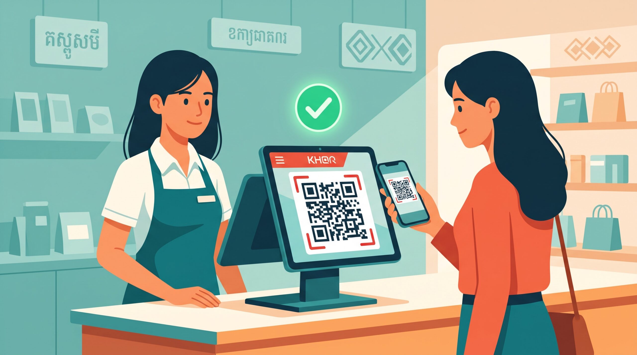 KHQR and ABA Payments on a POS in Cambodia