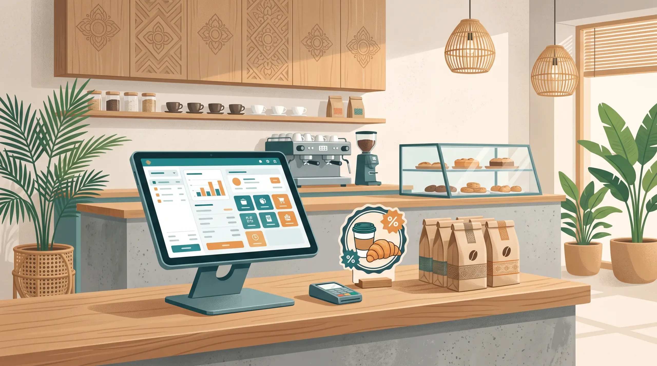 MyLekha POS handling combo sets and unit options in a Cambodian cafe scaled