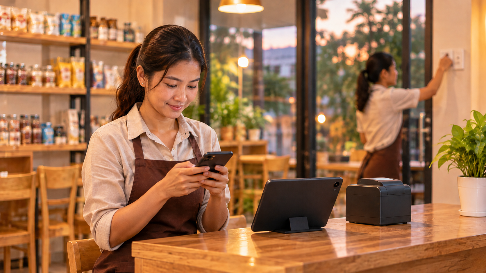 daily shop report on Telegram in Cambodia
